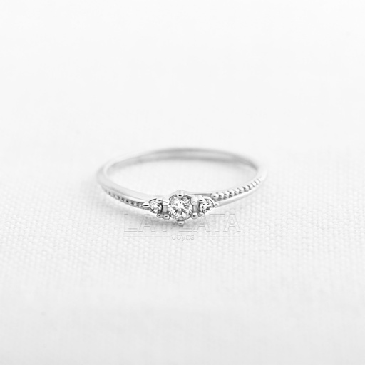 [AN872] ANILLO ORO BLANCO TERNURA SILENTE