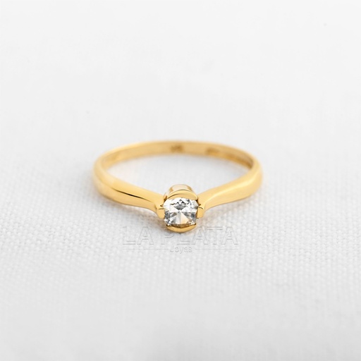 [AN788] ANILLO CIRCON REFLEJO DORADO