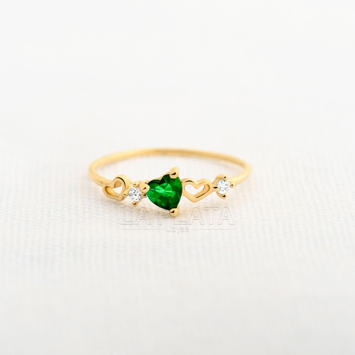 ANILLO CIRCON TRES CORAZONES