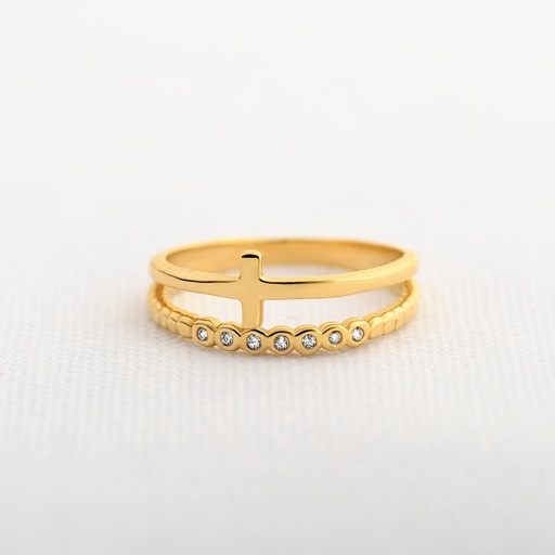 ANILLO CIRCÓN DOBLE DE CRUZ