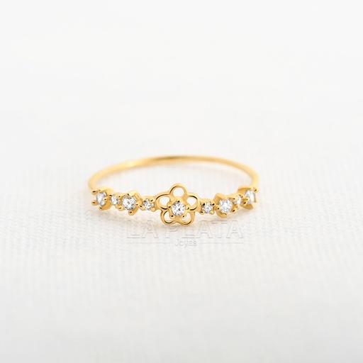 ANILLO CIRCON FLOR DE PRIMAVERA