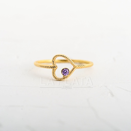 [AN1150] ANILLO CIRCON CORAZON SERENIDAD