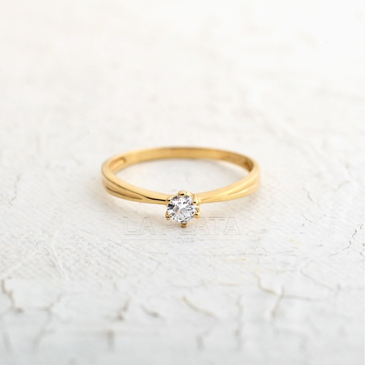 [AN981] ANILLO CIRCON ESPEJISMO DORADO