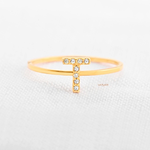 [AN115] ANILLO LETRA CIRCONADA T