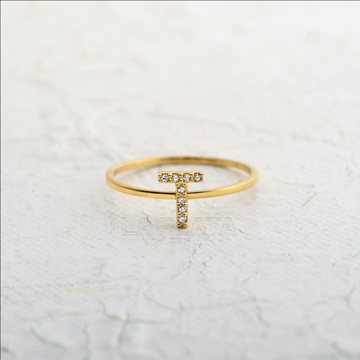 [AN115] ANILLO LETRA CIRCONADA T