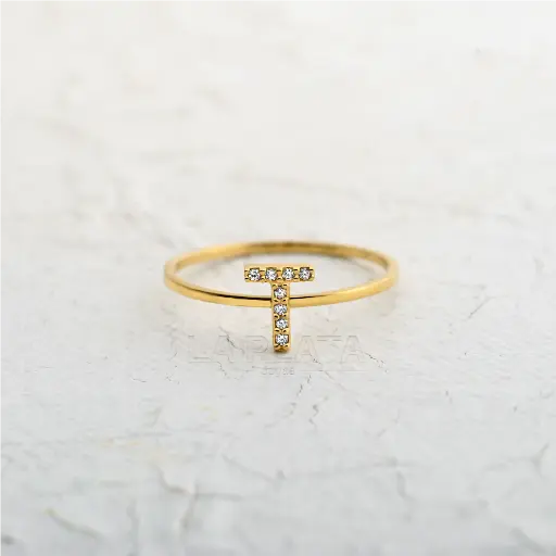 [AN115] ANILLO LETRA CIRCONADA T