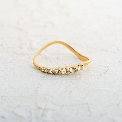 ANILLO CIRCON OLA BRILLANTE