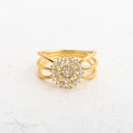 [AN1169] ANILLO CIRCON RASTRO DORADO