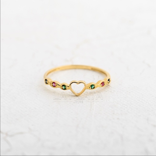 [AN1176] ANILLO CORAZON SILUETA CIRCON