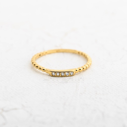 [AN1185] ANILLO CIRCON RITMO DE ORO