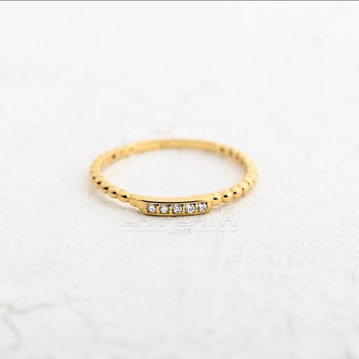 [AN1185] ANILLO CIRCON RITMO DE ORO