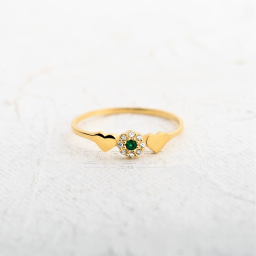 [AN1193] ANILLO CORAZON ORO ETERNO