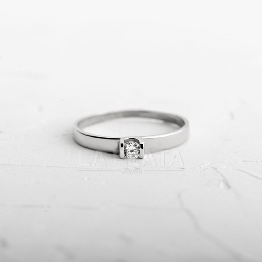 [AN885] ANILLO ORO BLANCO ESENCIA CÁLIDA