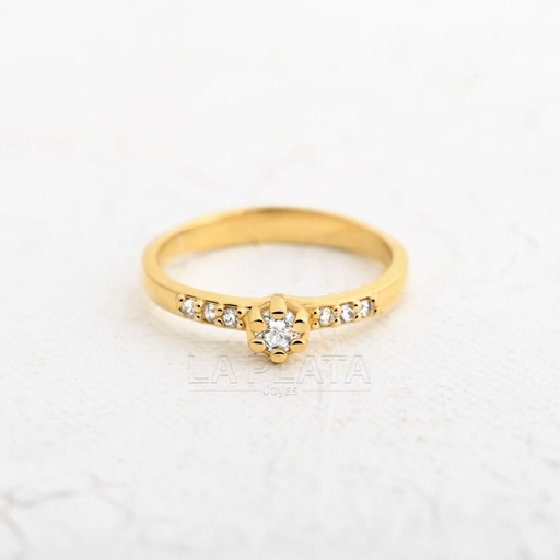 ANILLO CIRCON ECLIPSE DE ORO