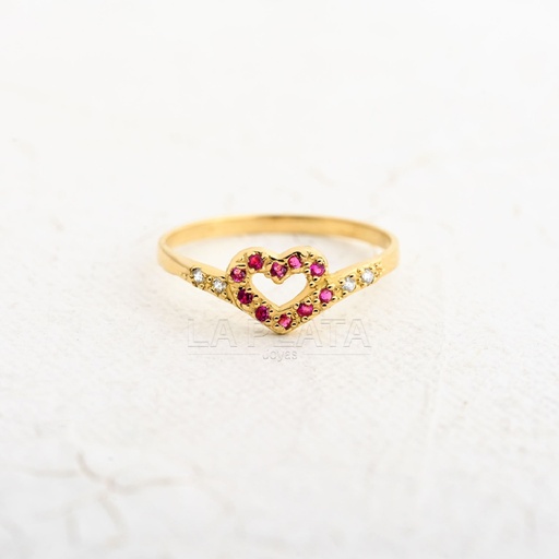 [AN699] ANILLO CIRCON CORAZON DESTINO
