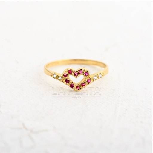 [AN699] ANILLO CIRCON CORAZON DESTINO