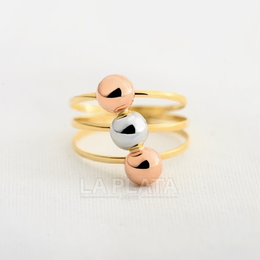 [AN1213] ANILLO DOS OROS