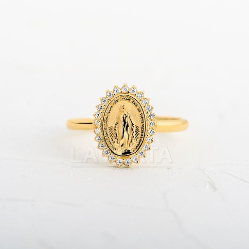 [AN1216] ANILLO CIRCON VIRGEN MILAGROSA