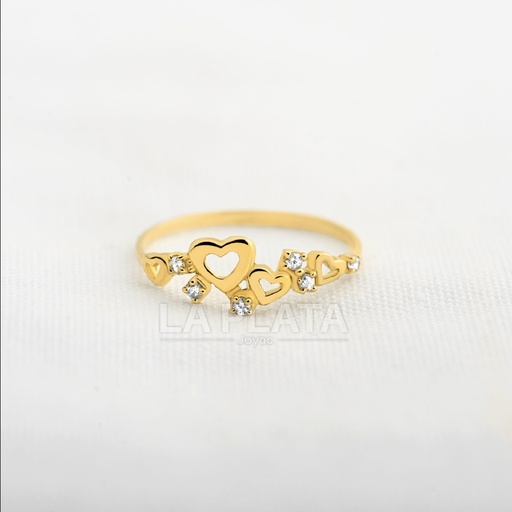 [AN1222] ANILLO CIRCON JARDIN DE CORAZONES