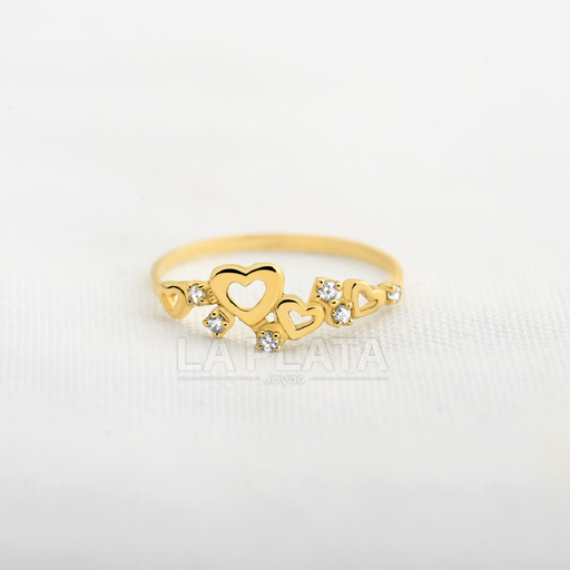 [AN1222] ANILLO CIRCON JARDIN DE CORAZONES