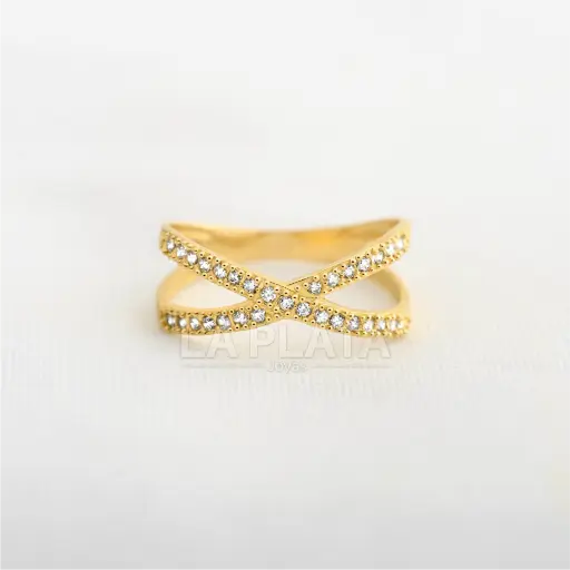 ANILLO CIRCÓN CRUZADO INFINITO