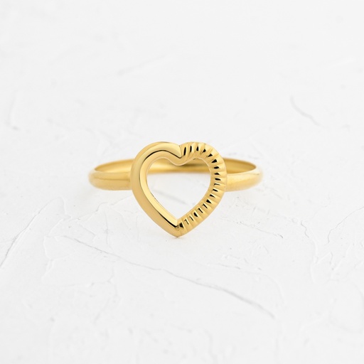 ANILLO CORAZON CON TEXTURA