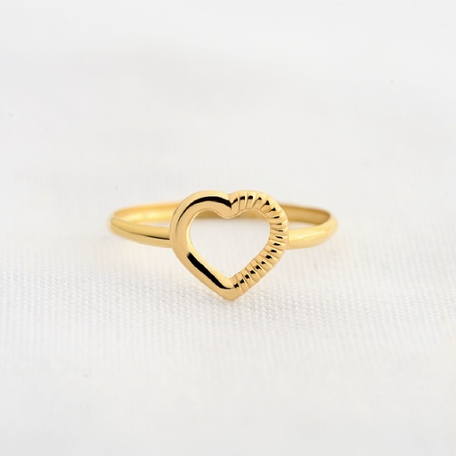 ANILLO CORAZON CON TEXTURA