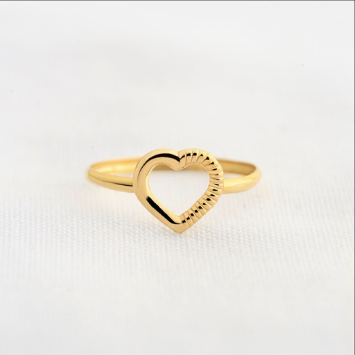 ANILLO CORZAZON CON TEXTURA