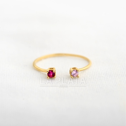 ANILLO CIRCON BICOLOR