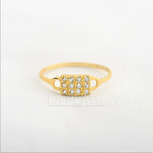 [AN747] ANILLO CIRCON NUCLEO DORADO