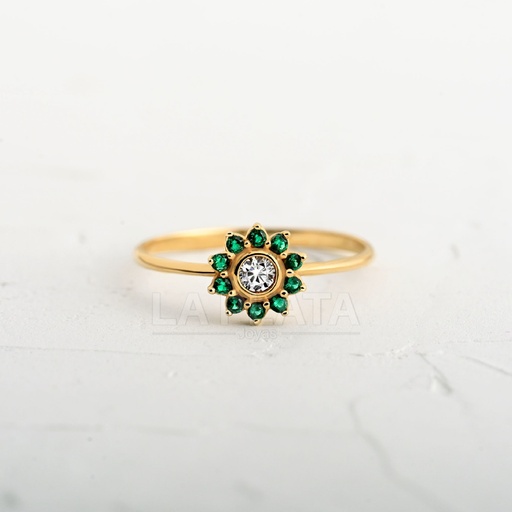 [AN1235] ANILLO FLOR LIRIO DE ORO