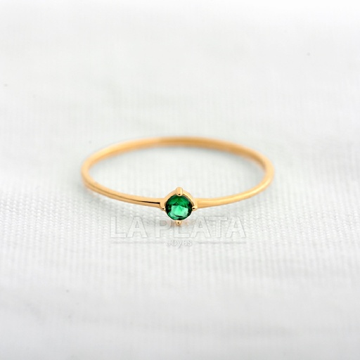 ANILLO CIRCON TESORO DORADO