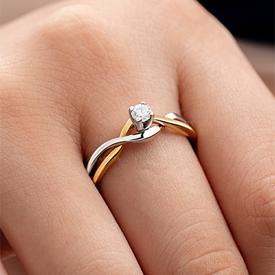 [ASIVEN02] ANILLO ORO BLANCO Y AMARILLO