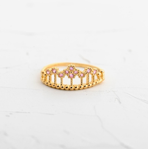 [AN1246] ANILLO 15 REINA ROSA