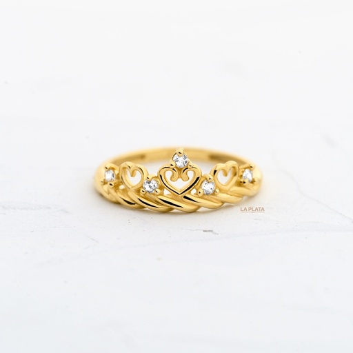 [AN1257] ANILLO DE 15 CUMBRE DORADA