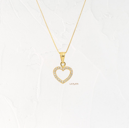 [DN1277] DIJE CORAZON CIRCONADO