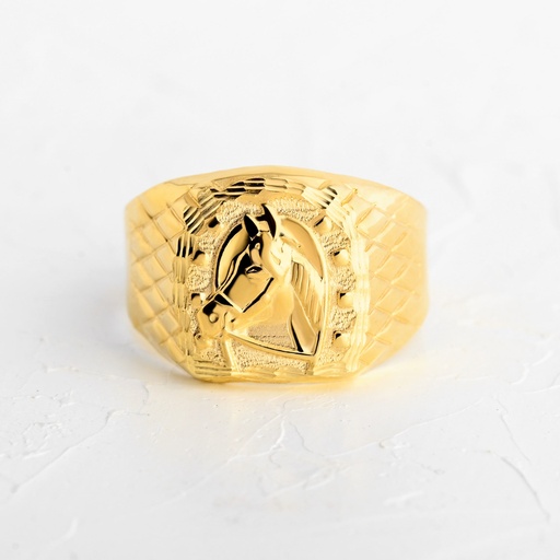 [AN1353] ANILLO HOMBRE CABALLO DORADO