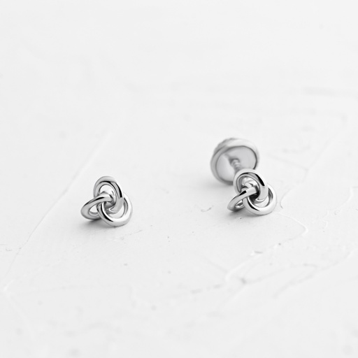 [TP575] TOPOS NUDOS ORO BLANCO