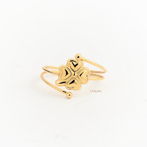 ANILLO TREBOL DE CORAZONES