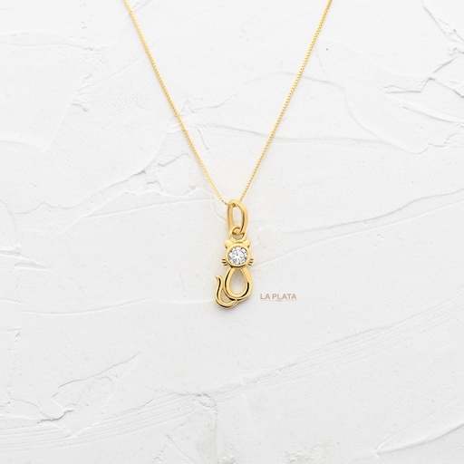 [DN1309] DIJE GATO DE CIRCON