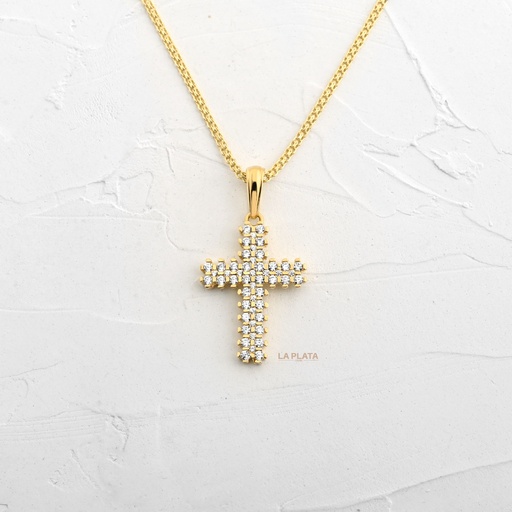 DIJE CRUZ DE CIRCONES
