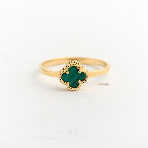 [AN1391] ANILLO TREBOL VERDE