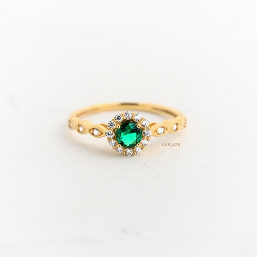 [AN1392] ANILLO FLOR DE CIRCONES