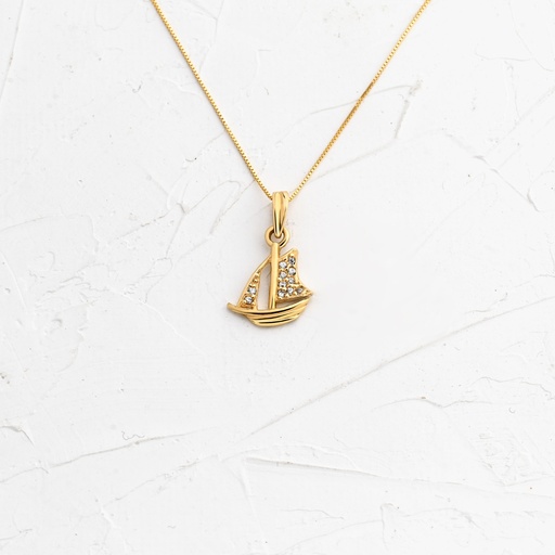 DIJE BARCO VELA DE ORO