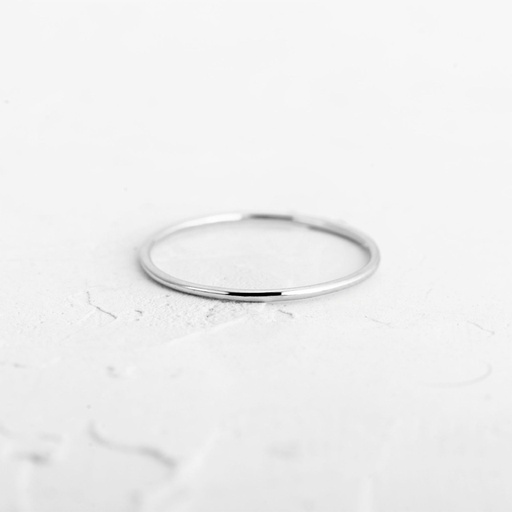ANILLO LISO ORO BLANCO