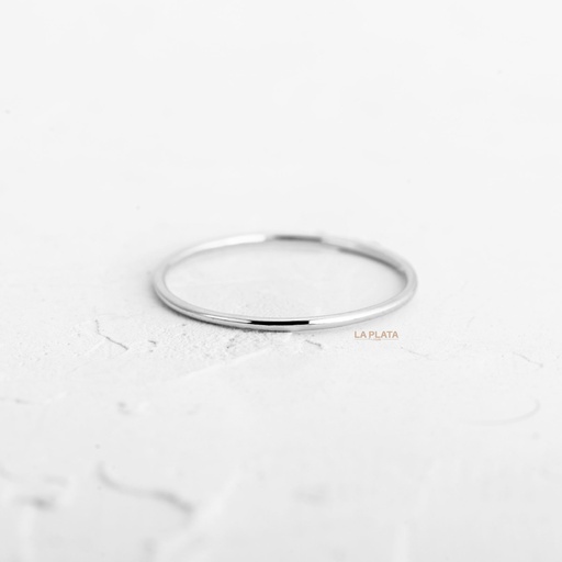 ANILLO LISO ORO BLANCO