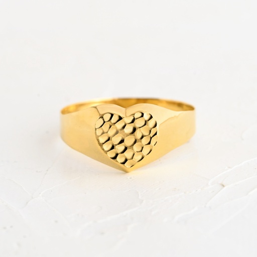 ANILLO CORAZON CON TEXTURA