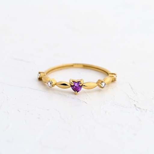 [AN1666] ANILLO CORAZÓN AMARAL  