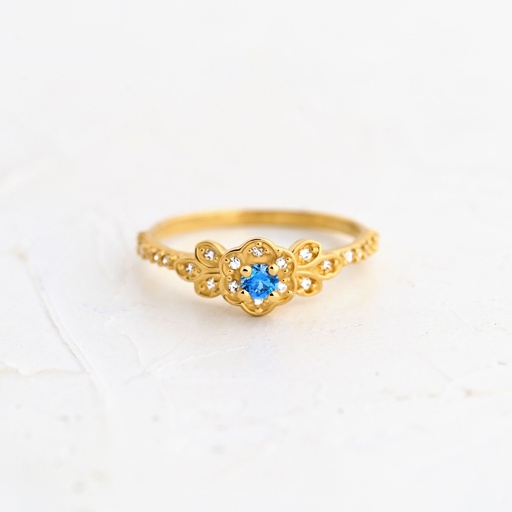 [AN580] ANILLO CIRCÓN SHINY BLUE