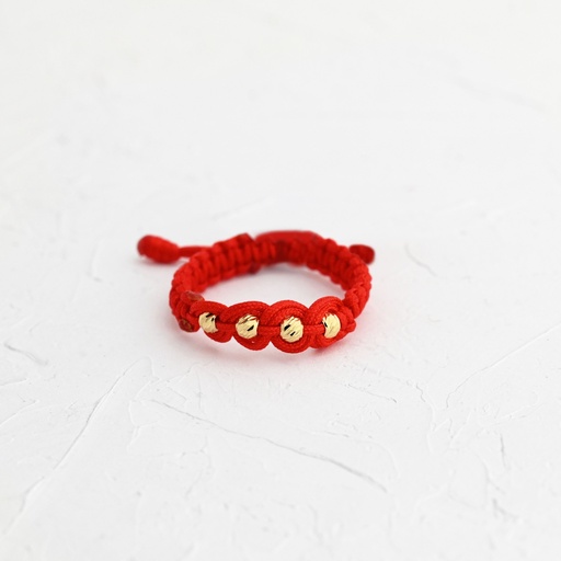 [PH35] ANILLO TEJIDO DESTELLO DORADO 